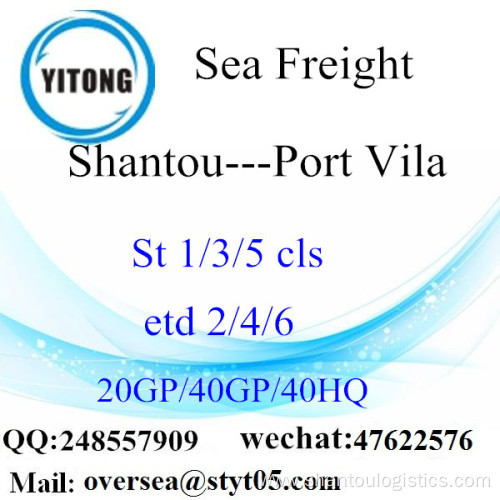 Shantou Port Sea Freight Shipping To Port Vila